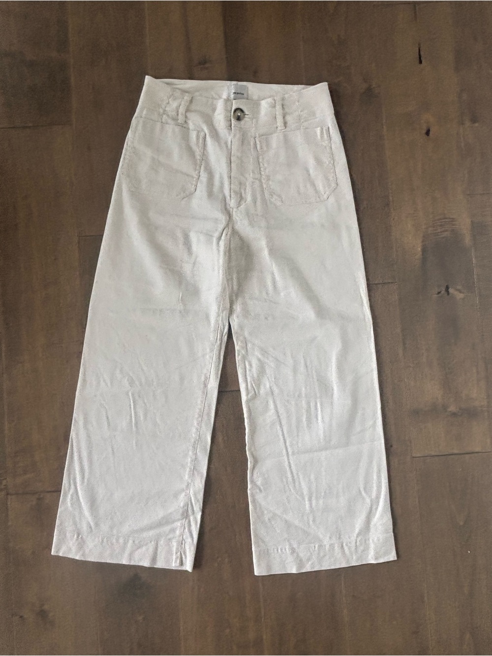 Maeve, High-Rise Wide-Leg Women's Pants in Cream, 28 - Picture 5 of 13